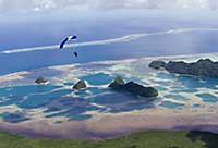 Sky Dive Palau over the rock islands