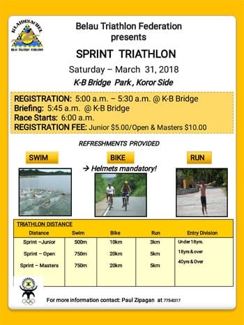 sprint triathlon in Palau